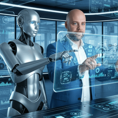 Robot with human